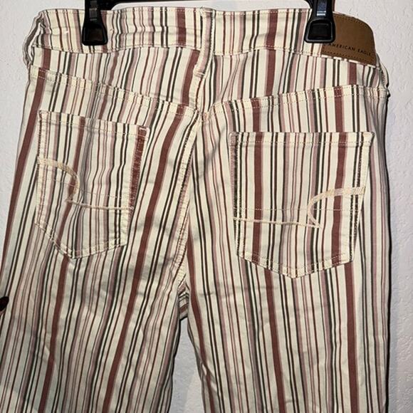 American Eagle High Rise Vertical Stripe Pants SIZE 10 - Picture 3 of 3